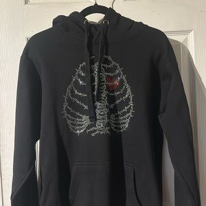 Rhinestone Ribcage Hoodie